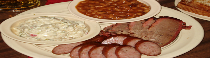 Bar-B-Q Plate with Cold Slaw and Beans